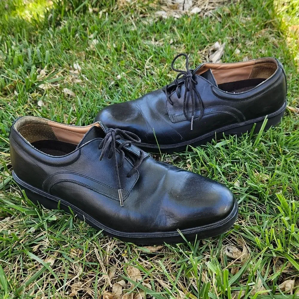 Rockport Classic Black Leather Men's Shoes Size 10.5W